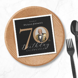 Elegant 70:e födelsedagen pappersservett