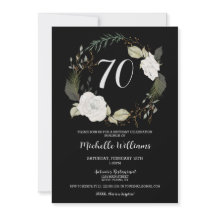 Elegant 70: e Födelsedagsfesten Blommigt Utandning