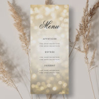 Elegant 70:e Födelsedagsfesten Menu Guld Bokeh