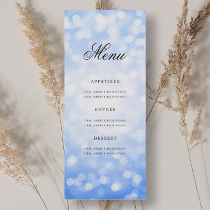 Elegant 70:e Födelsedagsfesten Menu Navy Blue Boke Inbjudningar