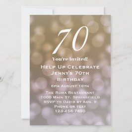 Elegant 70:e födelsedagsinbjudan till henne inbjudningar