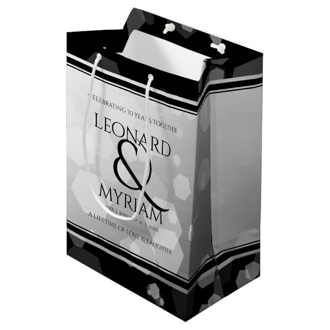 Elegant 70:e platinumårsdagen Bröllop (Framsidan Vinklad)