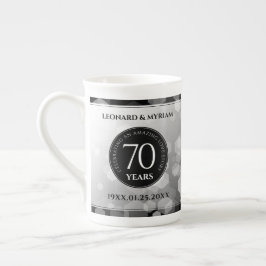 Elegant 70:e platinumårsdagen Bröllop Benporslin Mugg