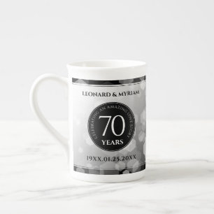 Elegant 70:e platinumårsdagen Bröllop Benporslin Mugg