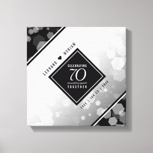 Elegant 70:e platinumårsdagen Bröllop Canvastryck