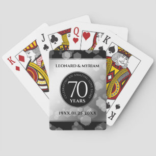 Elegant 70:e platinumårsdagen Bröllop Casinokort