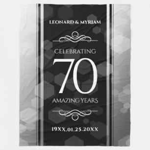 Elegant 70:e platinumårsdagen Bröllop Fleecefilt