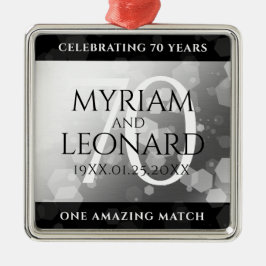 Elegant 70:e platinumårsdagen Bröllop Julgransprydnad Metall