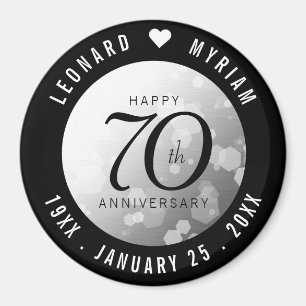 Elegant 70:e platinumårsdagen Bröllop Magnet
