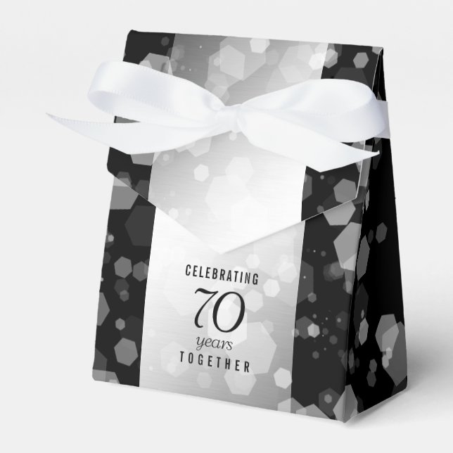 Elegant 70:e platinumårsdagen Bröllop Presentaskar (Framsidan Sidan)