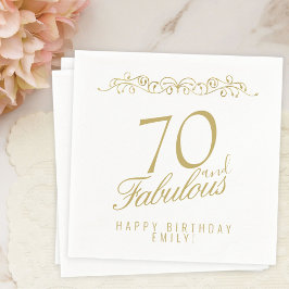 Elegant 70 och Fabulous 70:e födelsedagen Pappersservett