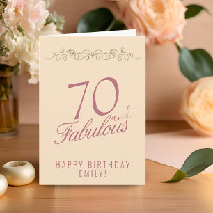 Elegant 70 och fantastisk Ornament 70-årsdag Kort