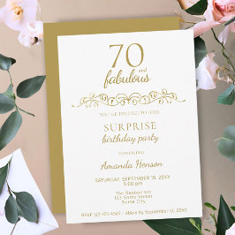 Elegant 70 och fantastisk prydnad 70-årsdag inbjudningar