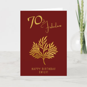 Elegant 70 och fantastiska Golden Twigs 70-årsdag Kort