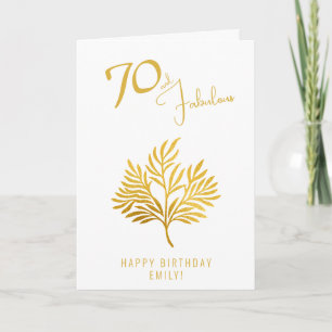 Elegant 70 och fantastiska Golden Twigs 70-årsdag Kort