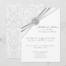 Elegant 75-års / 60-års diamantjubileumsdesign