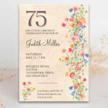Elegant 75-årsdag – Blommig festdesign
