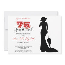 Elegant 75:e Birthday Red/Black 75 & SENSATIONAL I