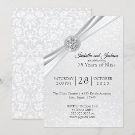 Elegant 75:e Diamantannonsdag Inbjudningar