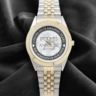 Elegant 75:e Diamond Bröllop-årsdagen Armbandsur