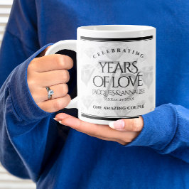 Elegant 75:e Diamond Bröllop-årsdagen Jumbo Mugg