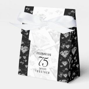 Elegant 75:e Diamond Bröllop-årsdagen Presentaskar