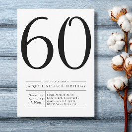 Elegant 760:e födelsedagen Simple Party Inbjudningar