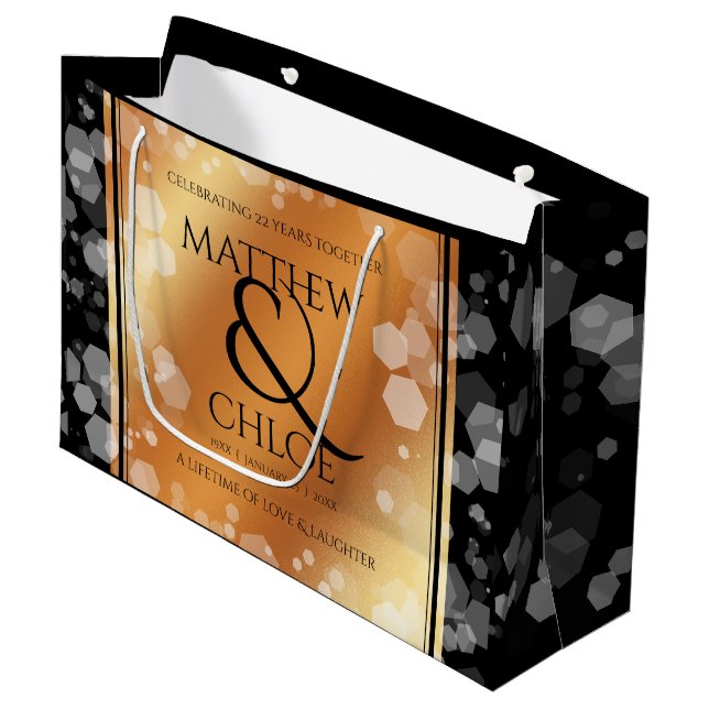 Elegant 7:e 22:a 49:e årsdagen för koppar-Bröllop (Framsidan Vinklad)