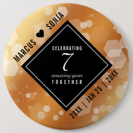 Elegant 7:e-kopparårsdagen Bröllop Firande Knapp