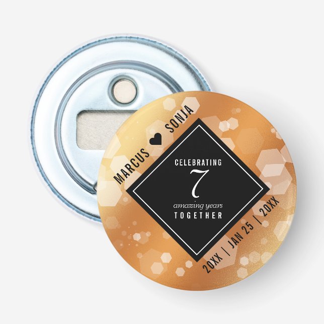 Elegant 7:e-kopparårsdagen Bröllop Flasköppnare (Framsidan)