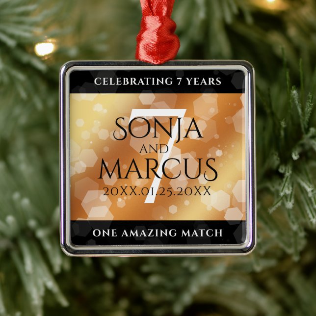 Elegant 7:e-kopparårsdagen Bröllop Julgransprydnad Metall (Träd)