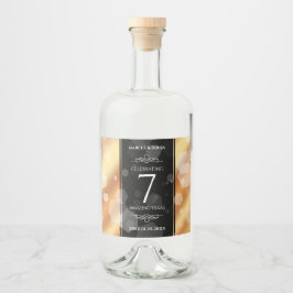 Elegant 7:e-kopparårsdagen Bröllop Spritflaskor Etikett