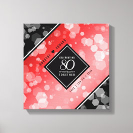 Elegant 80:e årsdagen för Ruby Bröllop i Firande Canvastryck