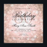 Elegant 80:e födelsedagen Copper Winter Wonderland Inbjudningar<br><div class="desc">Elegant 80:e Födelsedagsfesten Sampart Winter Wonderland inbjudningsmall. Med snöflingor och gnistor.</div>