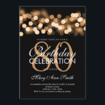 Elegant 80:e Födelsedagsfesten Guld Hollywood Glam Inbjudningar<br><div class="desc">Inbjudan till Guld Hollywood Glam i 80 Födelsedagsfester i elegant. Med guld ljus,  guld och guld-gnistor. Underbar för 60-årsdagen och mer!</div>