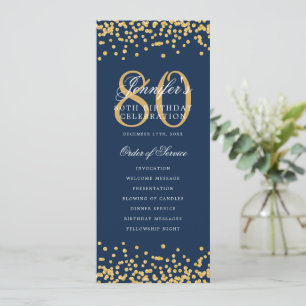 Elegant 80:e födelsedagsprogrammet - tack till Gul Inbjudningar