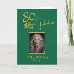Elegant 80 och fantastisk kvist 80-års födelsedags kort