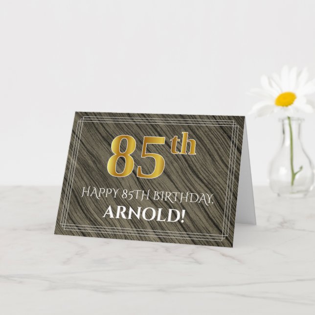 Elegant 85: Faux Wood, Faux Guld look Kort (Liten växt)