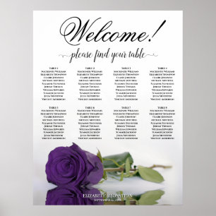 Elegant 8 Bord Royal Lila Ro Sittdiagram Poster