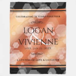 Elegant 8:e årsdagen för Bronze Bröllop Fleecefilt