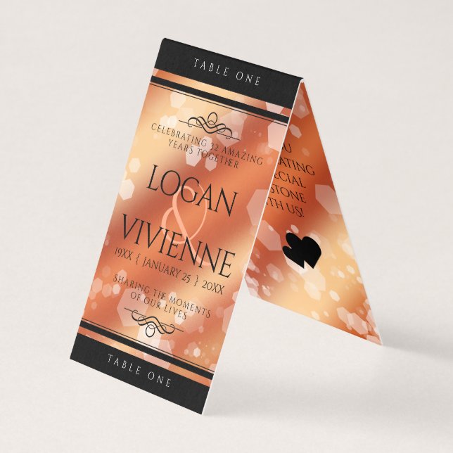 Elegant 8:e årsdagen för Bronze Bröllop Kort (Framsida)