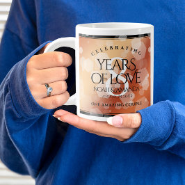 Elegant 8:e Bronze Bröllop-årsdagen Firande Jumbo Mugg