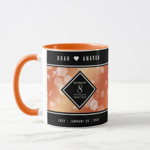 Elegant 8:e Bronze Bröllop-årsdagen Firande Mugg