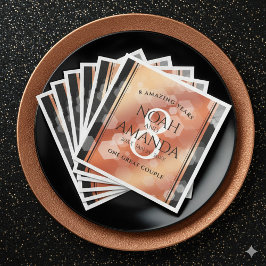 Elegant 8:e Bronze Bröllop-årsdagen Firande Pappersservett