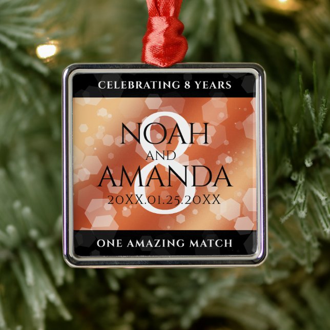 Elegant 8:e bronze Bröllop-årsdagen Julgransprydnad Metall (Träd)