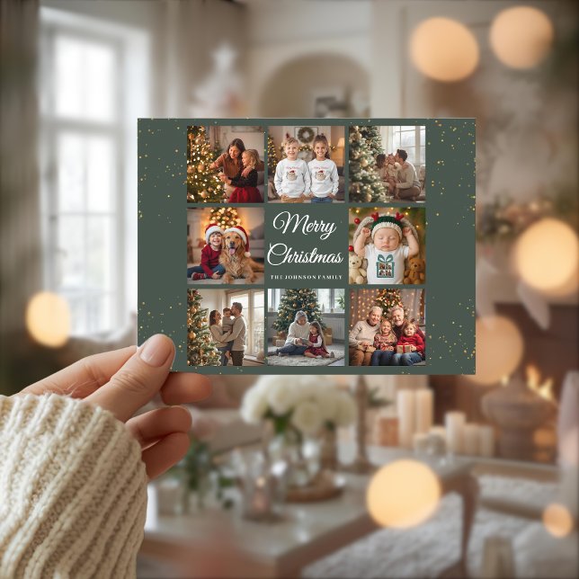 Elegant 8 Photo Christmas Card Helg Vykort (Skapare uppladdad)