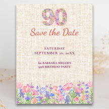 Elegant 90-årsdag för henne - Rosa blommor