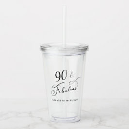 Elegant 90:e födelsedag take away mugg