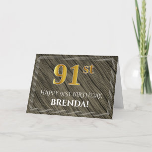Elegant 91: Faux Wood, Faux Guld look Kort