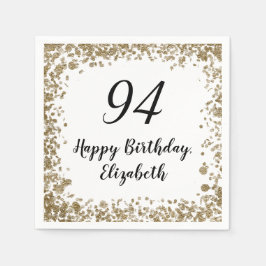 Elegant 94th Birthday Napkins With Gold Sequins Pappersservett